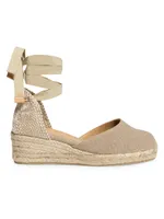 Carina Linen Wedge Espadrille Sandals