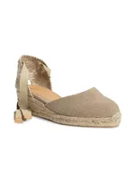 Carina Linen Wedge Espadrille Sandals