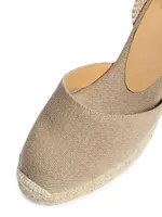 Carina Linen Wedge Espadrille Sandals