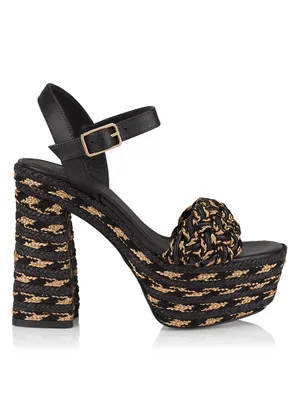 Anne Raffia Platform Sandals