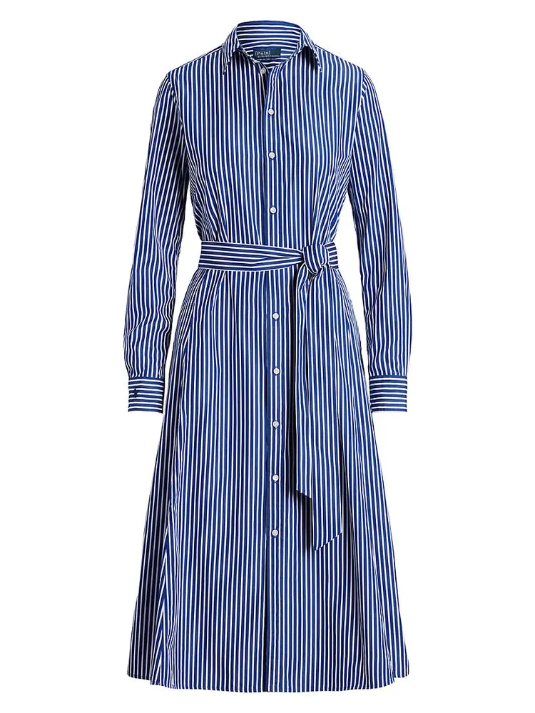 Striped Cotton Shirtdress