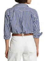 Striped Button-Up Shirt