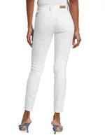 Cotton-Blend Mid-Rise Skinny Jeans