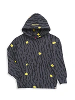 Little Boy's & Boy's Bark Leopard Print Hoodie