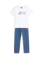 Little Boy's & Boy's Candied Embroidered Jeans