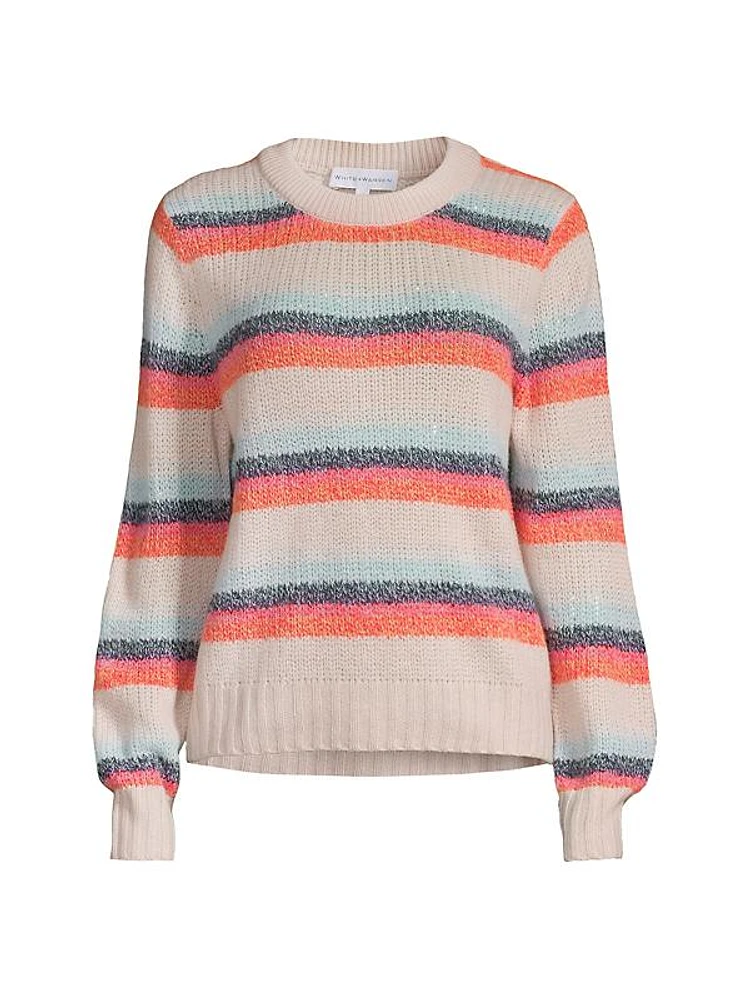 Stripe Cashmere Pullover Sweater