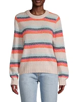 Stripe Cashmere Pullover Sweater