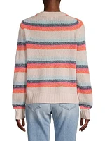 Stripe Cashmere Pullover Sweater