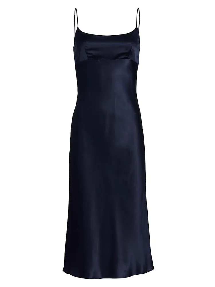 Breeze Silk Tie-Back Midi-Dress