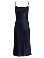 Breeze Silk Tie-Back Midi-Dress