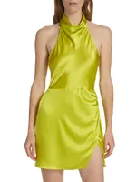 Joanne Silk Halter Neck Minidress