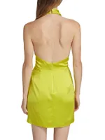 Joanne Silk Halter Neck Minidress