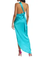 Jaida Silk One-Shoulder Dress