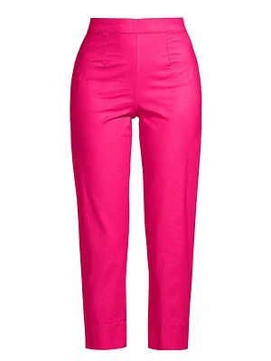 Lucy Stretch Cotton Straight Crop Pants