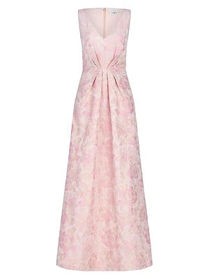 Odette Floral Jacquard Gown