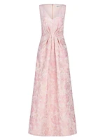 Odette Floral Jacquard Gown