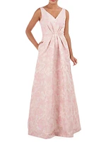 Odette Floral Jacquard Gown