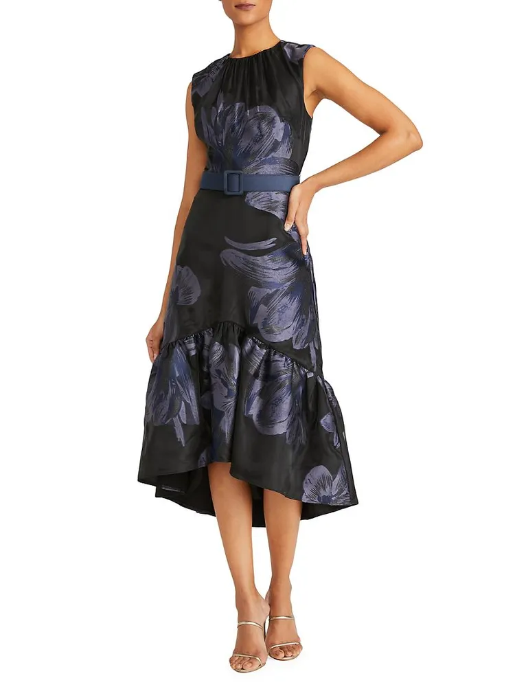 Beatrix Floral Organza Midi-Dress