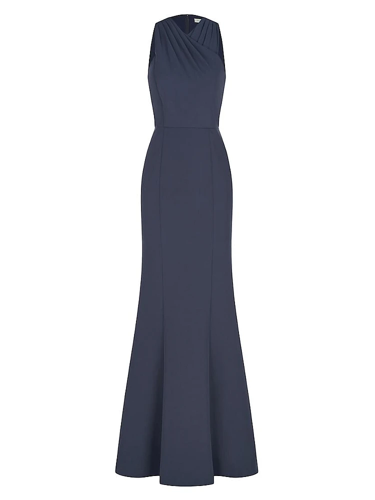 Talia Stretch Crepe Column Gown