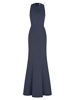 Talia Stretch Crepe Column Gown