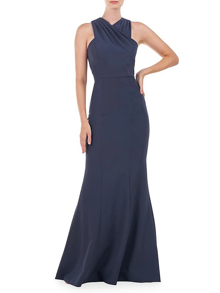 Talia Stretch Crepe Column Gown