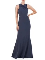 Talia Stretch Crepe Column Gown