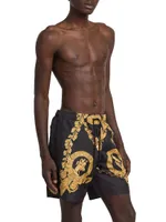 Baroque Print Swim Shorts