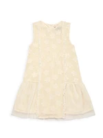 Little Girl's & Girl's Nancy Floral Applique Dress