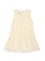 Little Girl's & Girl's Nancy Floral Applique Dress