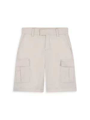 Little Boy's & Cotton-Blend Bermuda Shorts