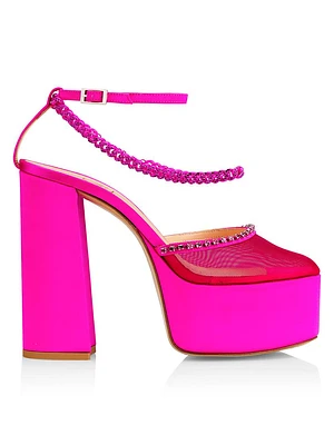 Stellar Satin Platform Sandals