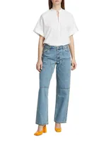 Subway Straight Mid-Rise Jeans