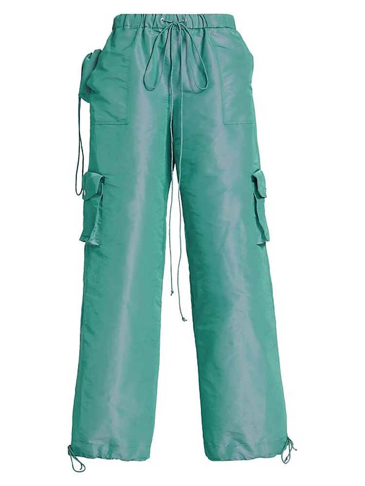 Wide-Leg Utility Pants