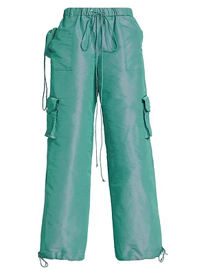 Wide-Leg Utility Pants