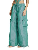 Wide-Leg Utility Pants