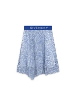 Little Girl's Mini Me Asymmetric Pleated Skirt