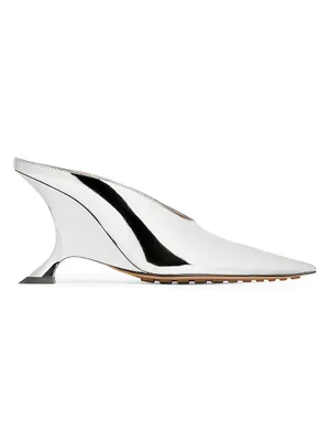 Rocket 90MM Metallic Leather Pumps