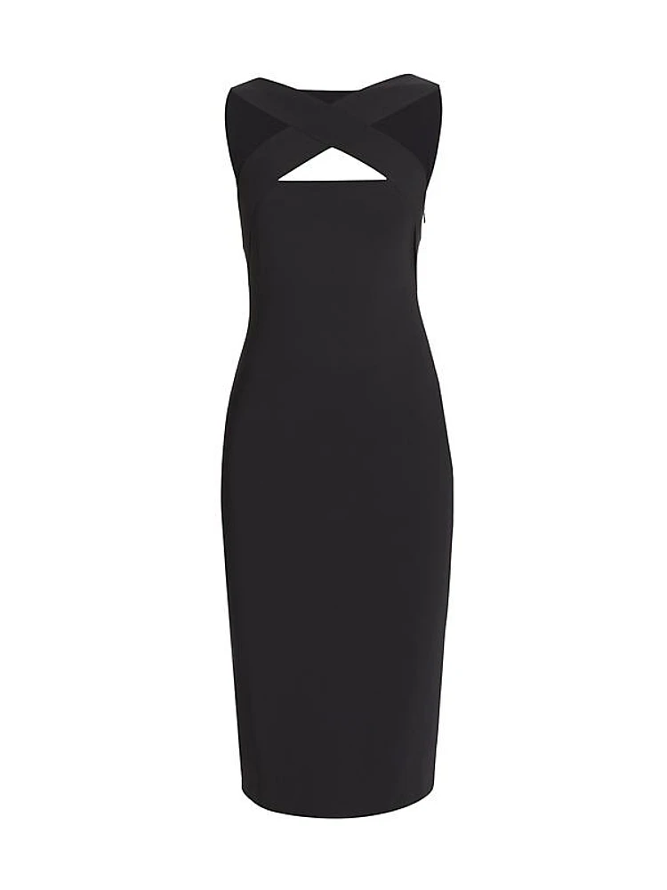 Tobia Cross-Strap Cocktail Dress