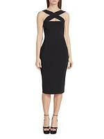 Tobia Cross-Strap Cocktail Dress