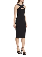 Tobia Cross-Strap Cocktail Dress