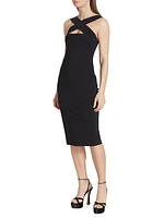 Tobia Cross-Strap Cocktail Dress