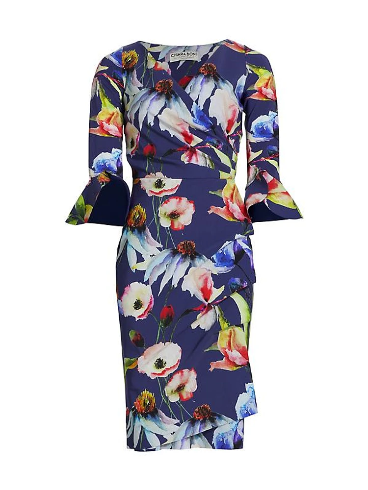 Triana Printed V-Neck Dress