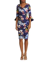 Triana Printed V-Neck Dress