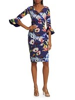 Triana Printed V-Neck Dress