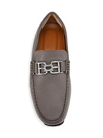 Leather Logo Loafers