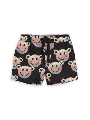 Baby's, Little Kid's & Rainbow Smile Bear Swim Shorts