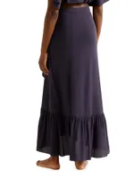 Julia Wrap Tiered Maxi Skirt