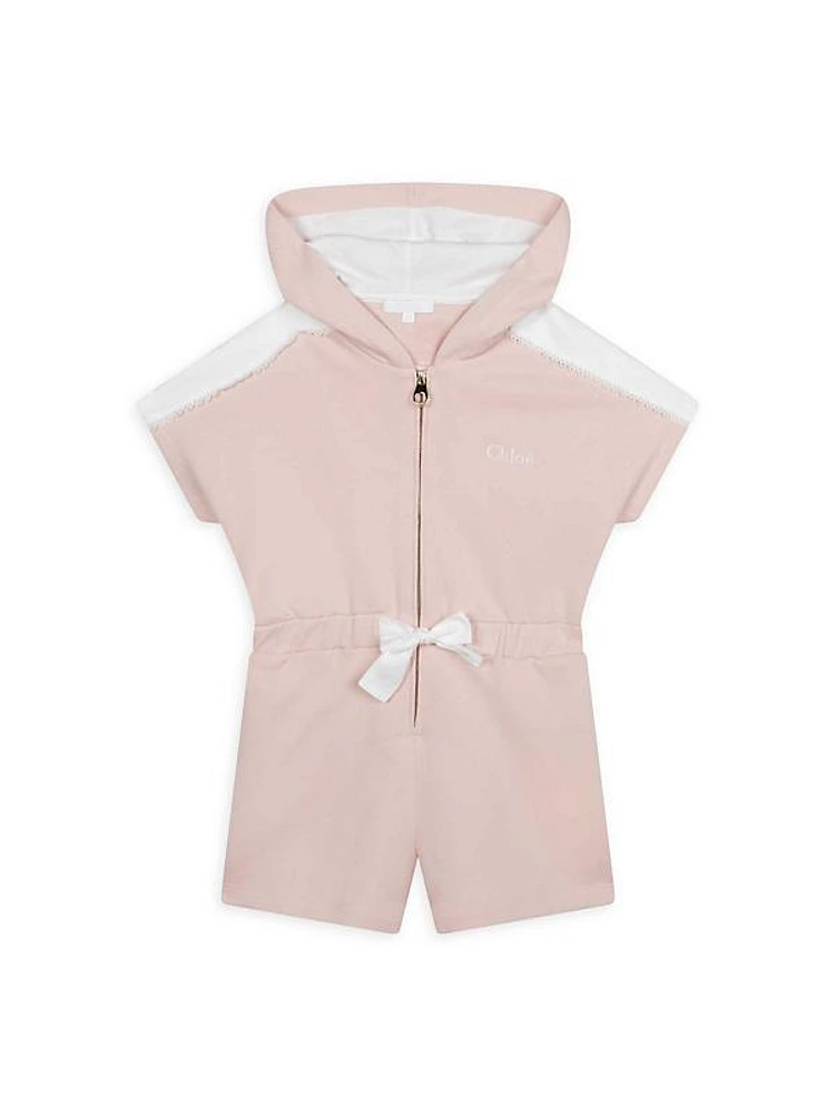 Little Girl's & Girl's Hooded Playsuit