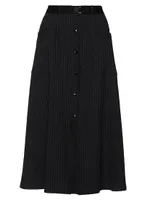Tequila Belted Rib-Knit Skirt