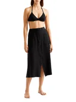 Tequila Belted Rib-Knit Skirt